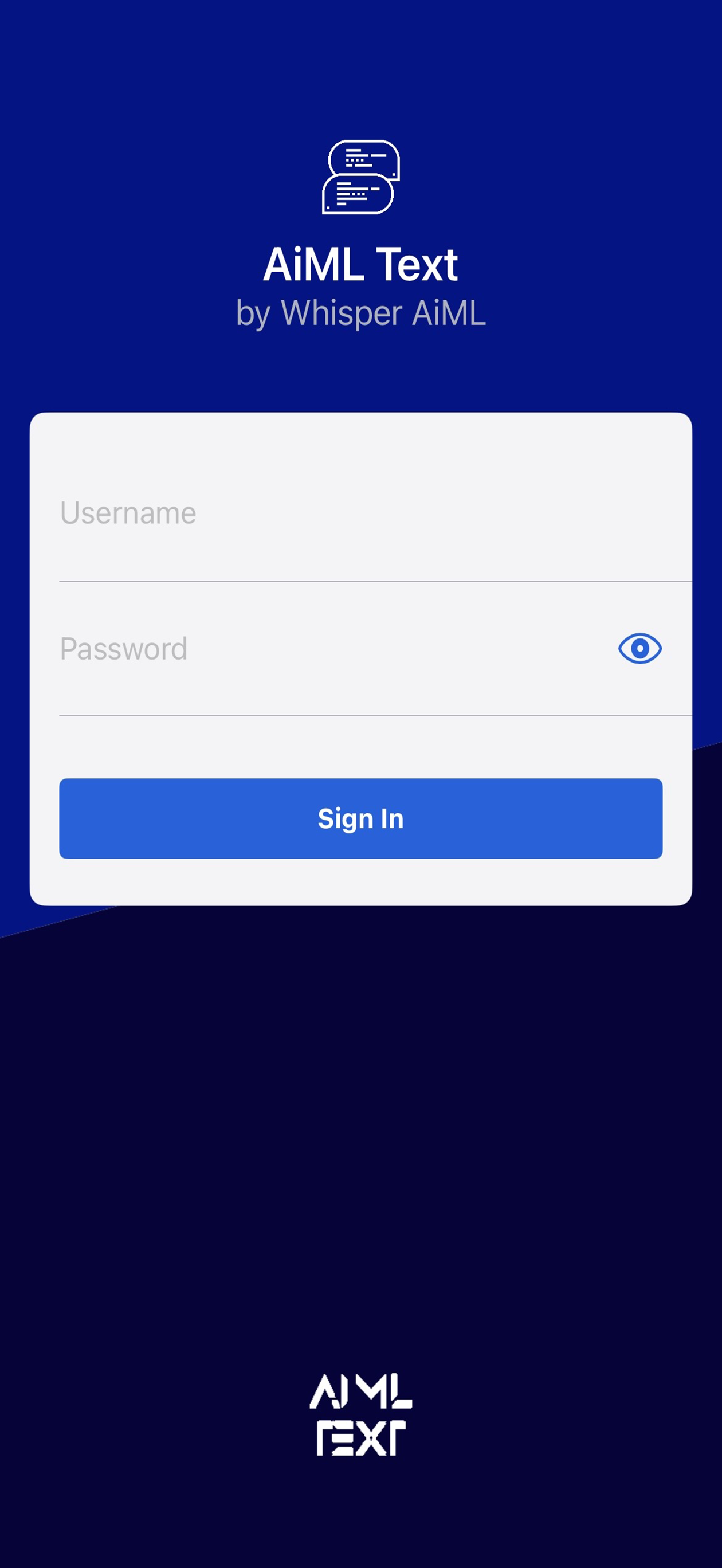 AiMLText screenshot
